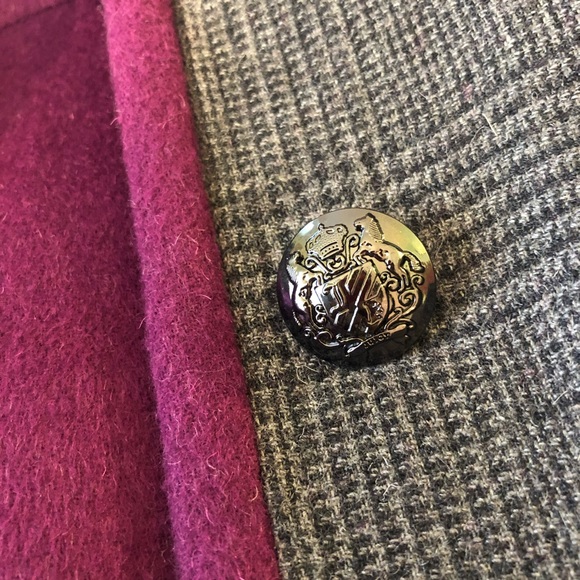 JUICY COUTURE Gray Plaid Cape Coat - Small - Picture 5 of 7